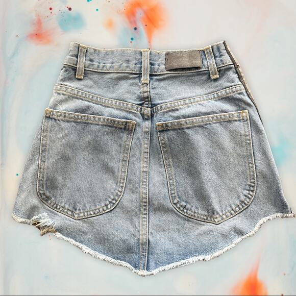 Carmar Beatrice Denim Zip Front Skirt Size 23 - Picture 5 of 5